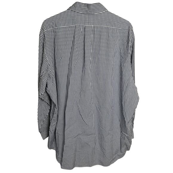 Ralph Lauren Yarmouth 100% Cotton 17 34/35 Checkered Blue - Picture 2 of 6